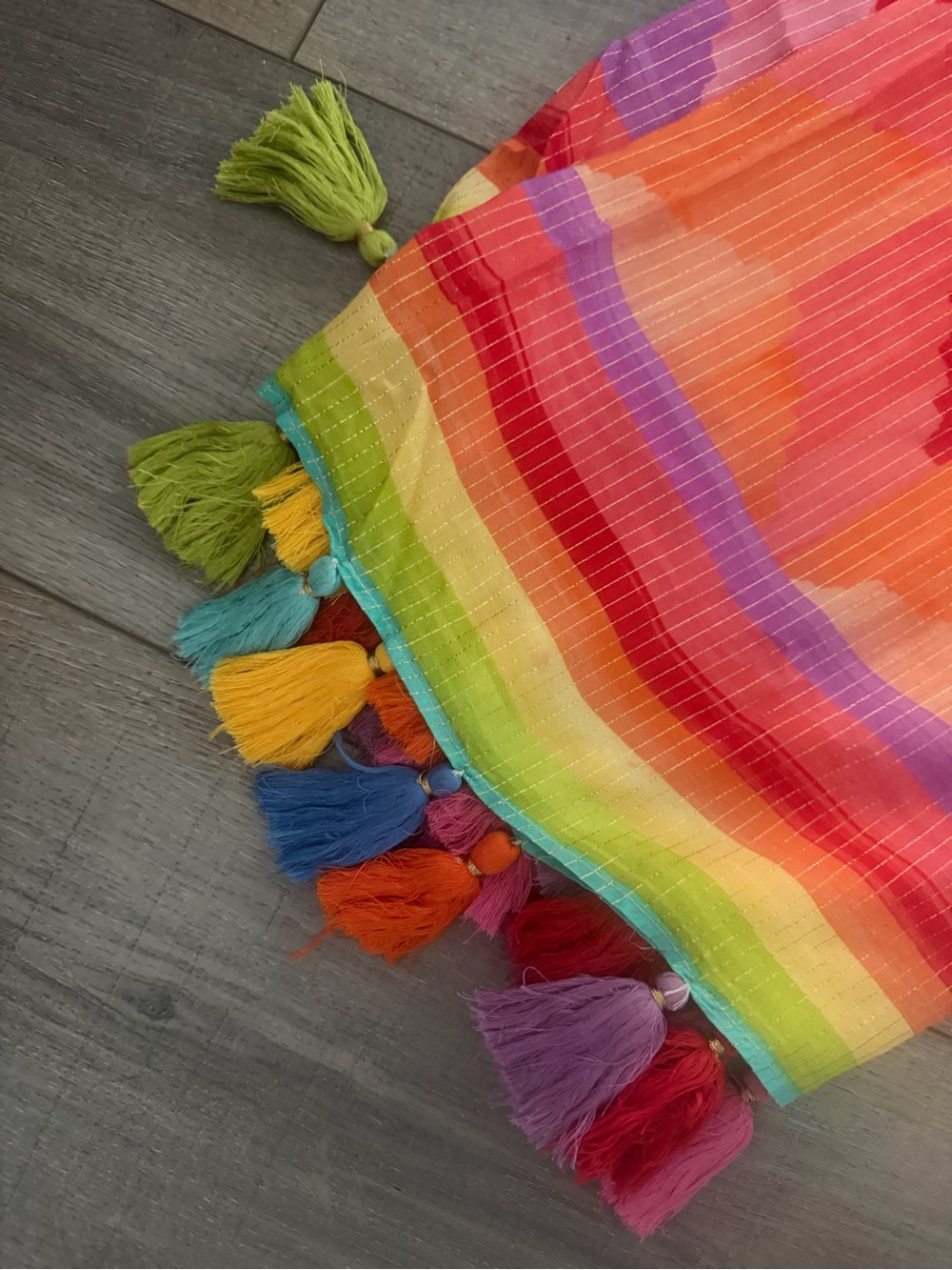 Farm Rio Chevron pareo with Tassel Hem - Multicolor - Picture 4 of 4